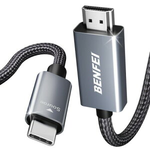 BENFEI 3m USB C - HDMI P[u (4K@60HzAA~jEVFAiCґg)AThunderbolt 3/4AiPhone 15 Pro/MaxAMacBook Pro/Air 2023AiPad ProASurface Book 2AGalaxy S23ȂǂɑΉ