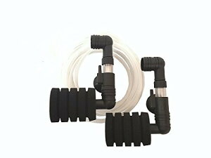 スポンジフィルター XY-2820 2個セット エアチューブ3m付き/サブや小型〜45cm水槽適応/ビーシュリンプ らんちゅう ディスカス 熱帯魚/ろ過 バクテリア