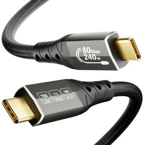 ZIKNYDO USB4 2.0 for Thunderbolt 5�P�[�u�� 1m�A80Gbps�f�[�^�]���A120Gbps�ш敝�AUSBC 16K/�f���A��8K�f���o�́APD3.1 240W�[�d�A���ϋv�i�C�����ґgUSB-C to USB C�P�[�u���AThunderbolt 4�ASSD�AMacBook M4 Pro/Max