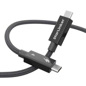 StarLinker Thunderbolt 4 Cable 3mAґgAPD[dA40Gbpsf[^]8K@60Hz 4K@144HzAThunderbolt 3AUSB4AMacBook ProAiPad ProAhbLOAeGPUAj^[ASSDpUSB CЉ܂B