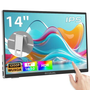 MyDual 14�C���`���o�C�����j�^�[ �^�b�` �A���~���� �Ǌ|���Ή� 1920*1080 ���o�C���f�B�X�v���C �����^ �|�[�^�u�� �����^ �y�� �����IPS�t�� USBType-C �W��HDMI �X�}�[�g�t�H��/PS4/PS5/XBOX/Switch