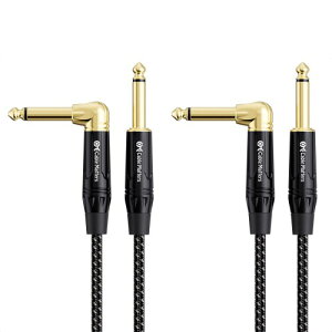 Cable Matters 2�{�Z�b�g �ґg�M�^�[�P�[�u�� - 3m�A�M�^�[ �V�[���h S-L�^�A 6.35mm���m�����v���O �y��p�P�[�u�� TS �X�g���[�g - L �^�v���O