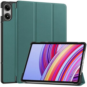 Gosento For Xiaomi POCO Pad/Redmi Pad Pro 12.1�C���` �P�[�X �X�^���h�@�\�t�� �J���O�ܔ��^�X�^���h�P�[�X Redmi Pad Pro �J�o�[ (�Z���ΐF�j