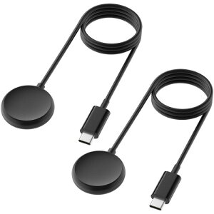 Google Pixel Watch�[�d�� USB C ���C �}���[�d �s�N�Z���E�H�b�` �P�[�u�� for Pixel Watch 1 �����^�ѕ֗� 100cm �[�d��(Pixel Watch 3/2��Ή�)�i�u���b�N+�u���b�N�j