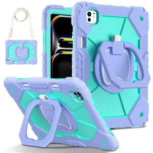 Moogukadan 360�x��] iPad Air 13�C���`�p2026�NM4/ 2024 M2/2025 M3 �P�[�X �y�� ���[ �V���R�� �h�o �J�o�[ ��� ���|�� �L�b�Y �q���J�o�[ �����O�n���h�� �c�u�� ���u�� �X�^���h �ϏՌ� �����h�~