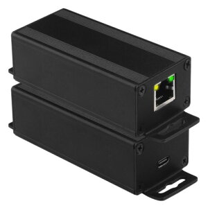 Leehitech �M�K�r�b�g 90W ���o�� USB C to POE++���s�[�^�[ 802.3at/af/bt�W�� 10/100/1000Mbps���[�g�݊��� 100M�̒��������M������ POE �p���[ �C���W�F�N�^ PTZ�J�����AVoIP�d�b�A���C�����XAP�p