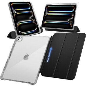 MS factory iPad Pro 13�C���` �P�[�X M5 M4 (2025/2024) �p �y�����[ ���O���\ �y�� �ϏՌ� �J�o�[ �c�u��/���u���X�^���h Pro 13 �P�[�X �\�t�g�t���[�� �w�ʓ��� ���b�`�u���b�N �� IPDP13m4-SLDPEN-B