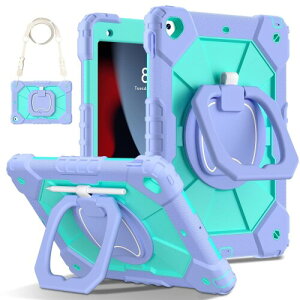 Moogukadan 360�x��] iPad 10.2�C���` �p�P�[�X ��7/8/9���� �y�� ���[ �V���R�� �h�o ���P�[�X iPad7 8 9�p ���|�� �L�b�Y �q���J�o�[ �����O�n���h�� �c�u�� ���u�� �X�^���h �ϏՌ� �����h�~