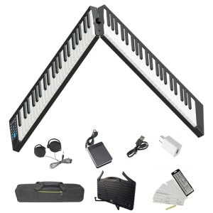 Longeye FOLD �d�q�s�A�m 88���� �܂��ݎ� �f�W�^���s�A�m MIDI�Ή� ���ʑ�t�� �y�_���t�� �[�d�^ 128�퉹�F 2�d���F ���{������� ��p�P�[�X�t�� ���ՃV�[���t�� �g�ь^ �����ԗ��p�\