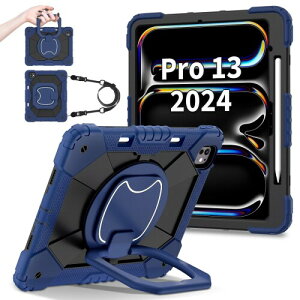 Moogukadan 360�x��] iPad Pro 13�C���`�p 2025 M5/ 2024 M4 �P�[�X �y�� ���[ �V���R�� �h�o�J�o�[ ��� ���|�� �L�b�Y �q���J�o�[ �����O�n���h�� �c�u�� ���u�� �X�^���h �ϏՌ� �����h�~�C�l�C�r