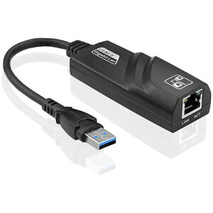 有線 LAN アダプター USB3.0 RJ45 イーサネット アダプター USB3.0 to RJ45 ギガビットイーサネット コネクター(オス→メス)10/100/1000Mbps 高速 ブラック 互換MacBook Pro MacBook Air ChromeBook Switchなど