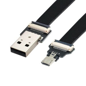 chenyang Micro USB �t���b�g�P�[�u�� USB 2.0 �I�X - Micro USB �I�X ���{�� �t���b�N�X �����P�[�u�� �A�_�v�^�[ 0.5M