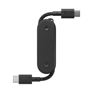 Native Union Pocket Cable 60W ? ҂ݍ USB-C to USB-C |[^u[dP[u - iPhone 15, 15 Pro, 15 Pro Max, iPad Pro, iPad Air, Galaxy S24, Flip 5, Fold 5 ΉiubNj