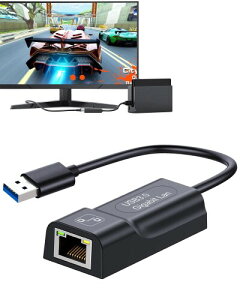 �j���e���h�[�X�C�b�`�Ή� LAN�A�_�v�^�[ USB-a for Nintendo Switch �L�� LAN�A�_�v�^�[ USB LAN�A�_�v�^�[ USB To RJ45 1000/100/10Mbps �����L�� Switch Wii Macbook���ɍœK LAN USB-A 3.0 to RJ45 �M�K�r�b�g�C�[�T