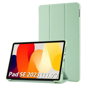 Simpeak Xiaomi Redmi Pad SE 11'' �Ή� �P�[�X �S�ʕی�J�o�[ ����PU���U�[��TPU ���^ ���y�� �I�[�g�X���[�v�@�\�t�� �O�܃X�^���h�^�u���b�g�P�[�X,�O���[��