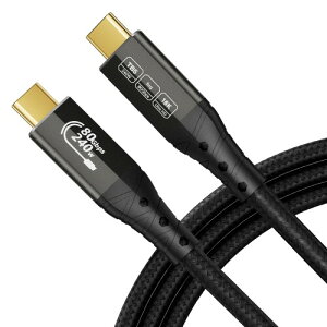 ZIKNYDO 8K for Thunderbolt 5�P�[�u�� 3m�A80Gbps�f�[�^�]���AUSB C 120Gbps�ш敝�A16K/�f���A��8K�f���o�́APD3.1 240W�[�d�A���ϋv�i�C�����ґg�^�C�vC USB C�ڑ��P�[�u���AThunderbolt 4�ASSD�AMacBook M4 Pro/Ma