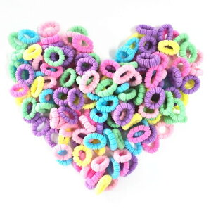 Getrays 150個 カラフル 女の子用 ヘアゴム、柔らかい 髪留め 幼児向け 弾性 ポニーテールホルダー、キャンディーカラー シームレス 小さい 髪ゴム 赤ちゃん用 髪飾り 子供向け ヘアアクセ