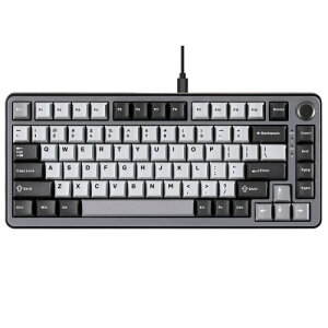 YUNZII RT75 ���s�b�h�g���K�[ �L�[�{�[�h ���J�j�J�� TKL �Q�[�~���O ���C�X�C�b�` RGB �L�� USB �R���p�N�g 75%�z��m�u�t��PBT �L�[�L���b�v ���߉\�쓮 (��, ���C�X�C�b�`)