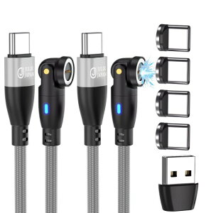 JJ JULIE JAPAN }Olbg[dP[u PDΉ 9PIN 60W 0.5m USBP[u 2{Zbg Type-C[q 4 }[dΉ USB-C QC f[^ʐMΉ XCOwbh (50cm,Vo[)