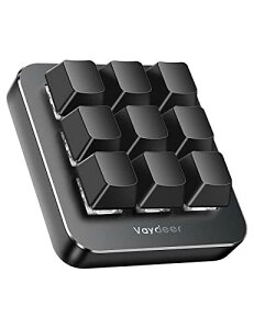 Vaydeer プログラマブルキーボード 9キー ショートカットキーボード ゲーミング 片手 有線 メカニカル キーボードマクロ可能 互換性 Windows&Mac対応 オフィスワーカー、プログラマー、デザ