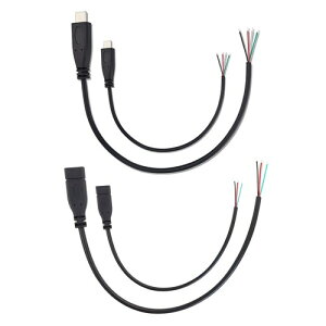 KSOPUERT 4{ ^CvC USB症I[vGhP[u 3.3tB[g 1m 5V 2.1A 28AWG 4RA dƃf[^` sOe[C P[uR[h DIY ubN IXvO2{&XvO2{