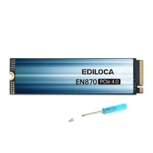 Ediloca EN870 SSD 4TB PCIe 4.0 NVMe M.2 2280 PS5����m�F�ς� �ő�Ǎ�: 7450MB/s �ő发���F6750MB/s 3D NAND TLC ����SSD �_�C�i�~�b�N SLC �L���b�V�� ���[�J�[5�N�ۏ�