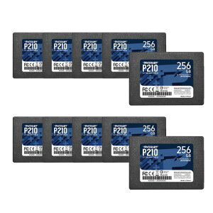 Patriot P210 SATA 3 256GB SSD 2.5 Inch Internal Solid State Drive 10 Pack, Lot of 10 - P210S256G2510