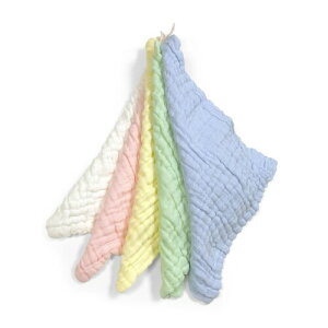 (Frogsnout) ガーゼハンカチ 赤ちゃん ガーゼ ガーゼタオル フェイスタオル 綿100%(6重)x30x30cmx5枚セット ループ付きタオル 厚手 ハンドタオル 柔らかい