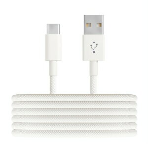 USB-C �[�d�P�[�u�� ���b�V���҂ݏグ USB-A to Type-C �����[�d�R�[�h Apple iPhone 17Air/16 Pro Max/15 Samsung Galaxy S25/S23 iPad mini (A17 Pro) Google Pixel 8�V���[�Y Sony Xperia �Ή� �������[�d�ɍœK - �z���C�g
