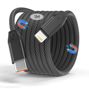 }Olbg[dP[u USB-C LightninP[u C[ For iPhone[d CgjP[u 9V/3A }[dPDΉ f[^] C iC h~ hf lightninP[u For