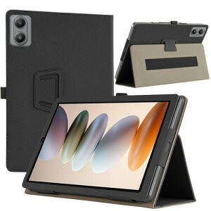 For Blackview LINK 2 / aiwa tab AS8L-2 / BNCF Bpad Mini SE �P�[�X Blackview/aiwa/BNCF �^�u���b�g 8.7�C���` �Ή� �p�̃P�[�X PU���U�[�J�o�[ �X�^���h�\ �n���h�X�g���b�v�t ���C�z�� �Ռ��z�� (�u���b�N)