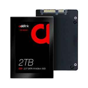 addlink S20 p  2TB 2.5C` 7mm | ǎō 550MB/s ݍō 500MB/s| 3D NAND̗p SATA III 6Gb/s 2.5C` | [J[3Nۏ | m[gp\R/fXNgbvPCΉ