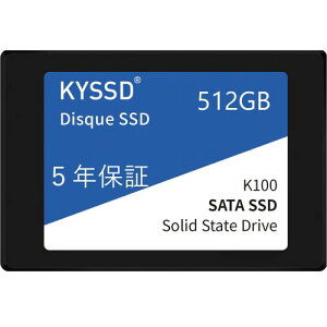 ^SSD 512GB 2.5C` 7mm 3D NAND̗p SATAIII 6Gb/s 550MB/s KYSSD K100-SSD-512GB 5Nۏ