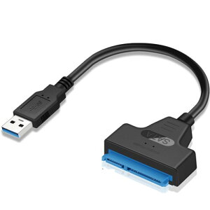 SATA USB3.0 �ϊ��A�_�v�^�[ SSD/HDD�p USB 2.5�C���` for SATA�P�[�u��5Gbps����Windows/Mac OS�Ή� �O�t�� �ϊ� �R�l�N�^ �n�[�h�f�B�X�N �|�[�^�u��(3.5�C���`��HDD�͑Ή����Ă���܂���)�S����30cm