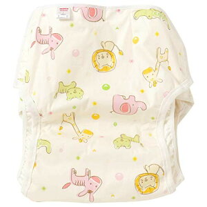 (ママミッケ) おむつカバー 股おむつ 大人用 かわいい マジックテープ サイズ調整 快適 防水加工 (らいおん、ぞう, LL)