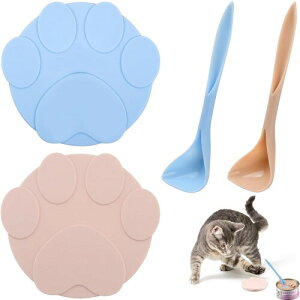 ペット用 缶詰の蓋 2枚入り 缶詰のスプーン 2枚入り 密封容器 猫缶フタ 蓋キャップ 猫缶 犬缶 缶詰カバー 漏れ防止 空気隔離 細菌汚染 昆虫汚染 保存用シリコンラップ 密閉缶詰蓋 洗濯可