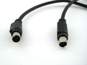 VECASDEN Mini DIN 8�s�� �I�X-�I�X �P�[�u�� 5�t�B�[�g �v���~�A������ PLC �^�b�`�X�N���[���P�[�u�� JVC�T�u�E�[�t�@�[�����p�p - �z�[���V�A�^�[�I�[�f�B�I(�u���b�N)