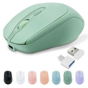 PiMivco�}�E�X ���� ���C�����X�}�E�X Bluetooth �[�d�� �É� �f���A�����[�h2.4GHz 4�{�^���}�E�X3�i�KDPI�ؑ� �p�\�R�� Windows/Mac/iOS/iPadOS/Chrome/Android�Ή� (�~���g�O���[��)