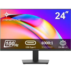 Minifire 24C` j^[ PC fBXvC tHD HDR10 100Hz u[Cgy tbJ[t[ VESAΉ t[X USB Type-C HDMI |[g (24X3Aj