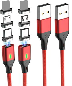 }Olbg [dP[u 3in1 USBP[u QC3.0}[dƃf[^`  C ho E Type-L }CNUSB Type-C RlN^ ^Cv-c Micro USB Cable LEDCWP[^[t (2m*2)