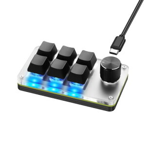 SinLoon �~�j�E�}�N���E�v���O���}�u���E�L�[�{�[�h USB �~�j 6 �L�[ 1 �m�u ���J�j�J�� OSU �Q�[�~���O RGB DIY���@�\�L�[�{�[�h Mac OS�AWindows�ɑΉ� �I�t�B�X/�Q�[��/���y/���f�B�A/��Ɛ����