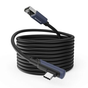 Syntech Link �P�[�u�� 5M �Ή�Oculus/Meta Quest 3S/Meta Quest 3�AQuest2/Pro/Pico 4/Ultra �A�N�Z�T������� PC/SteamVR �ƌ݊�������A���� PC �f�[�^�]���AVR �w�b�h�Z�b�g�p USB 3.0 ���� USB C �P�[�u���A�u���b
