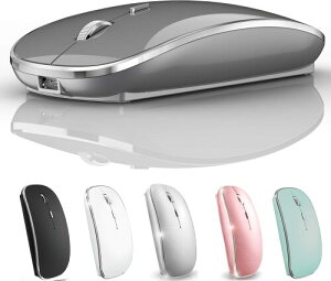Bluetooth �}�E�X iPad Pro iPad Air Mac MacBook Pro MacBook Air MacBook ���C�����X �}�E�X �m�[�g�p�\�R�� Chromebook Win8/10/11 HP DELL PC�p (�O���[)