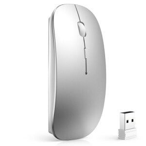 マウス Bluetooth 充電式 ワイヤレスマウス 2.4GHz光学式 3dpi切替 静音 薄型 小型 無線マウス 高精度 左右対称 持ち運び便利 TELEC認証取得済み Mac/Windows/Surface/Macbook/iPad/PC/iPhone/Android/スマホ対