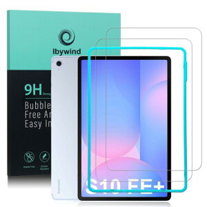 Ibywind �Ή� Samsung Galaxy Tab S10 FE+ �K���X�t�B���� 2 ���ی�t�B���� �K�C�h�g�t�� ���菝�h�~�ϏՌ��d�x 9H�����K���X�t�B����