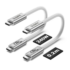 20 cmV[gUSB 4P[uASUMPK 240 W USB CUSB CP[u֋}[dA8 KnCrWfBXvCA40 gbpsf[^]^CvC݊iPhone 15/15 Plus/15 Pro/Max