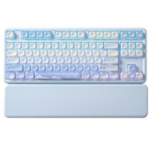 YUNZII B87 CXJjJL[{[h Q[~OL[{[h BT5.0/2.4G/USB-C NKRO QMK/VIA\tgEFAJX^ MOAL[Lbv KXPbg RGB XgXg Win/Macp (u[, ~NV2XC