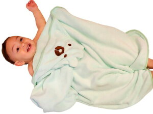 Papabear Children's Bath Towel xr[t[ht^IqpoX^IAxr[oX[u, ǂ oX[u oYj (Light Green_Bear)