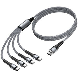 SIQIWO }` USB C P[u }[d (1.2M/2pbN) QC 3.0(3A) USB C Xvb^[P[u 4 in 1 [dR[h 4̃^CvC|[gt iPhone 15 16/17V[Y iPad Air Pro Samsung Galaxy S25 Edge S24 S23 Sony X