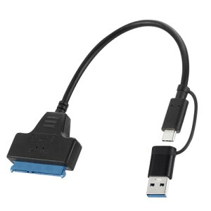 SATA-USB ϊP[u 2.5C` SSD/HDDp SATAP[u 5Gbps  SATA3 Ro[^[ USB3.0 2TB SSD/HDD Ot ϊ RlN^ n[hfBXN |[^u (SATA-USB Type C+Type A)